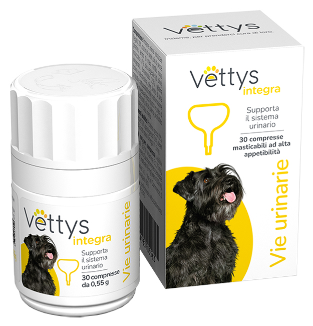 VETTYS INTEGRA VIE URINARIE CANE 30 COMPRESSE MASTICABILI - Farmacia-flash.it
