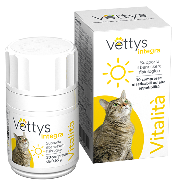 VETTYS INTEGRA VITALITA' GATTO 30 COMPRESSE MASTICABILI - Farmacia-flash.it