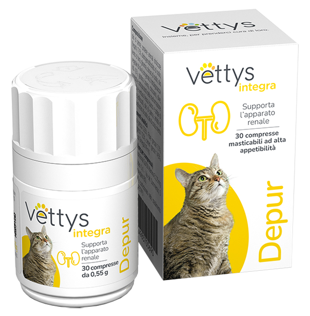 VETTYS INTEGRA DEPUR GATTO 30 COMPRESSE MASTICABILI - Farmacia-flash.it