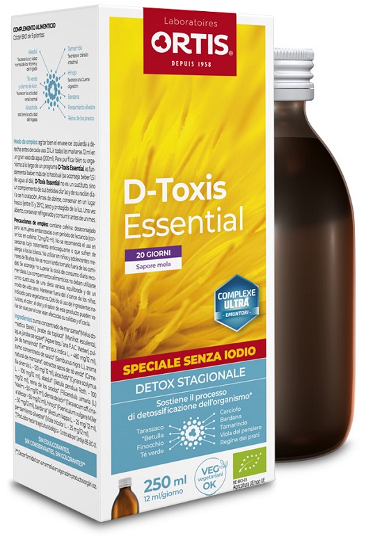D-TOXIS ESSENTIAL MELA SENZA IODIO BIO 250 ML - Farmacia-flash.it