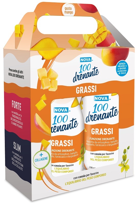 NOVA 100 DRENANTE GRASSI MANGO BIPACK 2 X 300 ML - Farmacia-flash.it