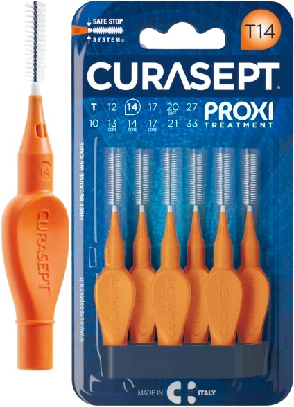 CURASEPT PROXI T14 ARANCIO/ORANGE 6 PEZZI - Farmacia-flash.it
