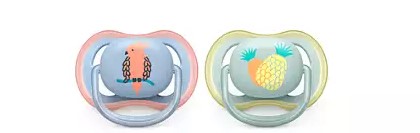 AVENT SUCCHIETTO ULTRA AIR 0-6M MASCHIO ANANAS/PAPPAGALLO 2 PEZZI - Farmacia-flash.it