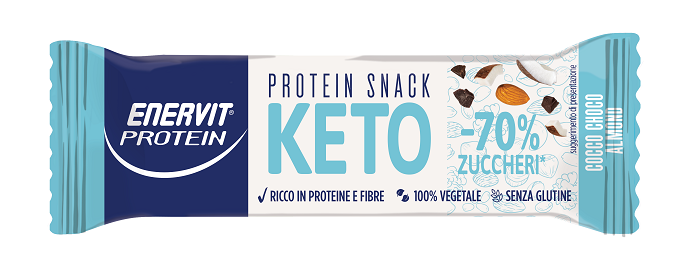 ENERVIT PROTEIN KETO SNACK COCCO CHOCO ALMOND 35 G - Farmacia-flash.it