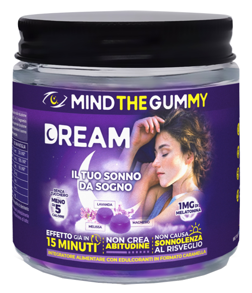 MIND THE GUMMY DREAM 60 PASTIGLIE GOMMOSE GUSTO MIRTILLO SENZA ZUCCHERO - Farmacia-flash.it