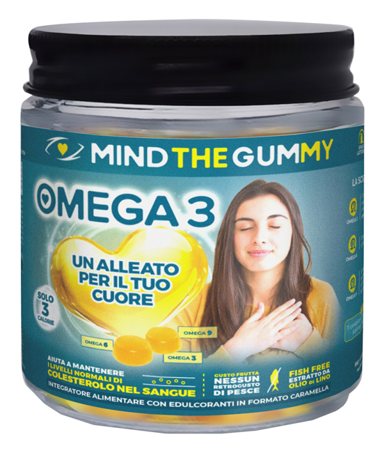 MIND THE GUMMY OMEGA3 60 PASTIGLIE GOMMOSE GUSTO MIX DI FRUTTA SENZA ZUCCHERO - Farmacia-flash.it