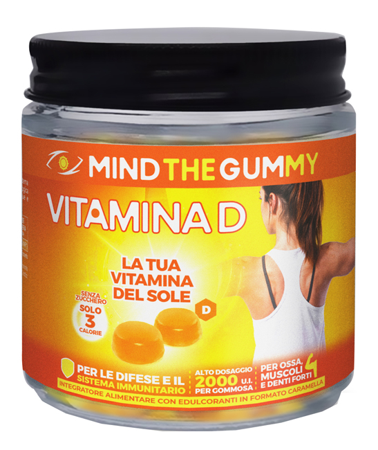 MIND THE GUMMY VITAMINA D 30 PASTIGLIE GOMMOSE GUSTO LIMONE SENZA ZUCCHERO - Farmacia-flash.it