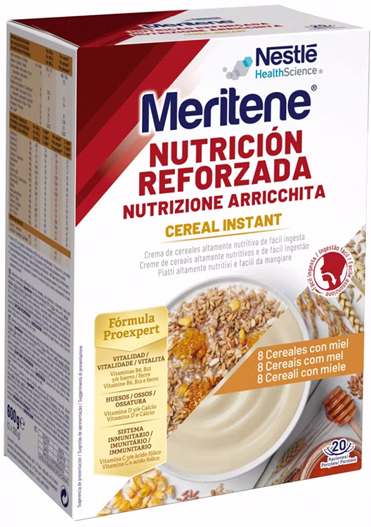 MERITENE CEREAL INSTANT 8 CEREALI E MIELE 2 PEZZI DA 300 G - Farmacia-flash.it