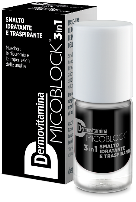 DERMOVITAMINA MICOBLOCK 3IN1 SMALTO IDRATANTE E TRASPIRANTE NERO 5 ML - Farmacia-flash.it