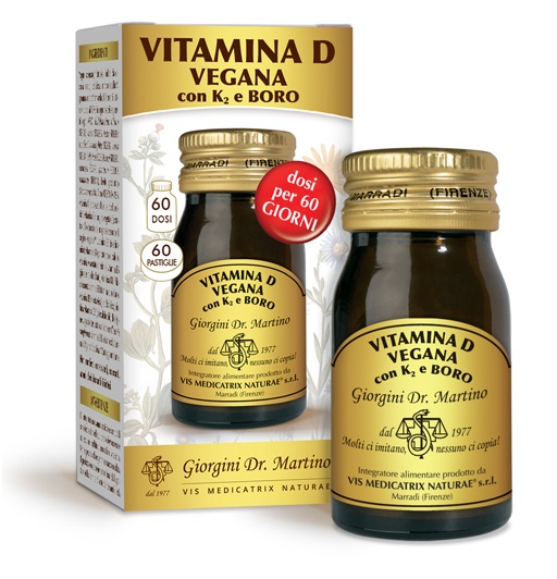 VITAMINA D VEGANA CON K2+BORO 60 PASTIGLIE - Farmacia-flash.it