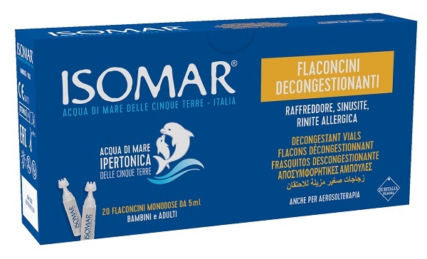 ISOMAR FLACONCINI DECONGESTIONANTI SOLUZIONE IPERTONICA 20 FLACONCINI 5 ML - Farmacia-flash.it