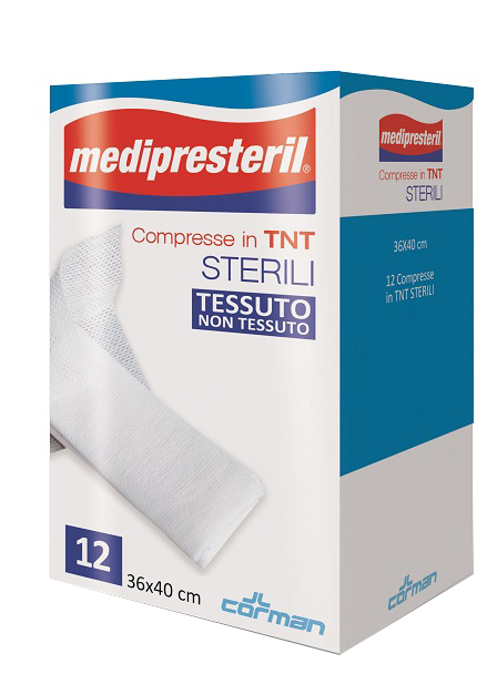 GARZA COMPRESSA MEDIPRESTERIL TNT 36X40CM 12 PEZZI - Farmacia-flash.it