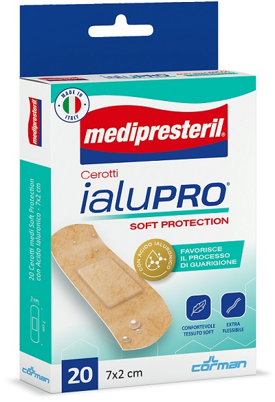 MEDIPRESTERIL CEROTTI IALUPRO SOFT PROTECTION MEDI 7X2CM 20 PEZZI - Farmacia-flash.it