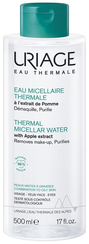 URIAGE EAU MICELLAIRE THERMALE PELLI MISTE GRASSE FLACONE 500 ML - Farmacia-flash.it