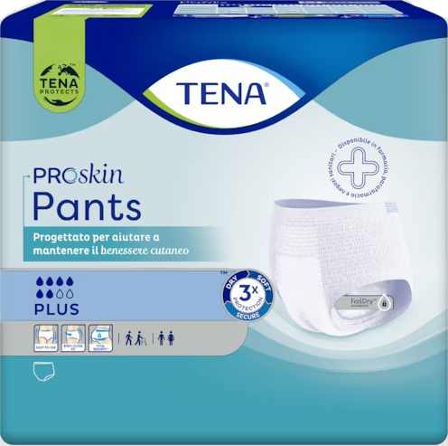 PANNOLONE PER INCONTINENZA TENA PANTS PLUS LARGE 14 PEZZI - Farmacia-flash.it