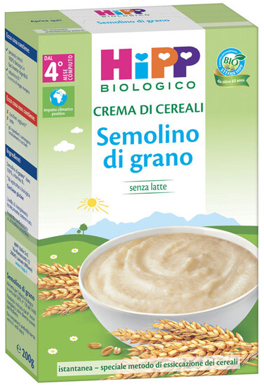 HIPP BIO CREMA CEREALI SEMOLINO DI GRANO 200 G - Farmacia-flash.it