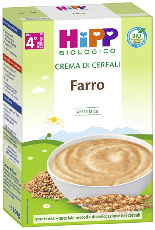 HIPP BIO CREMA CEREALI FARRO 200 G - Farmacia-flash.it