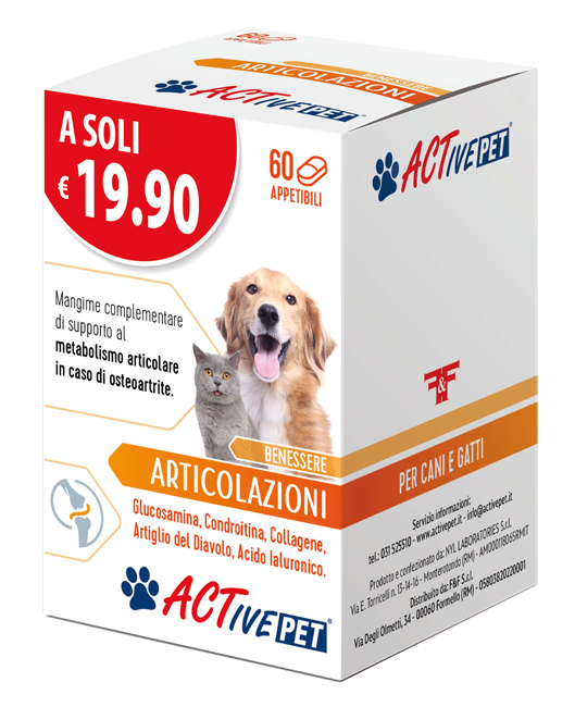 ACTIVE PET ARTICOLAZIONI 60 COMPRESSE - Farmacia-flash.it