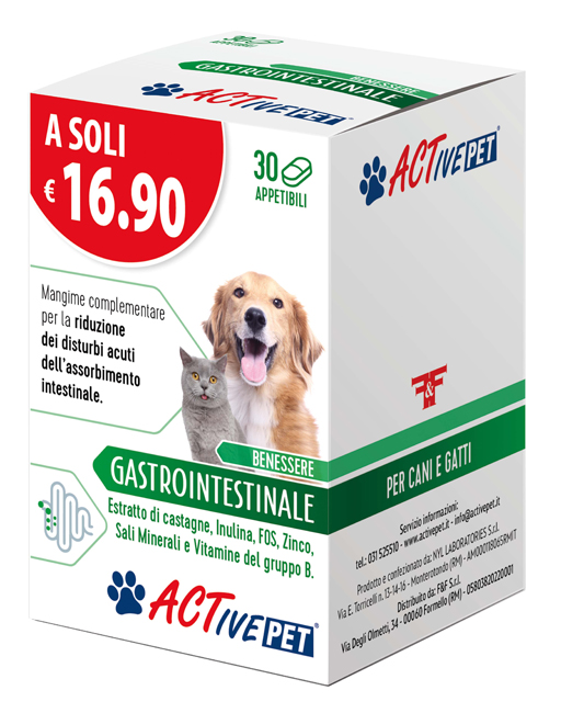 ACTIVE PET GASTROINTESTINALE 30 COMPRESSE - Farmacia-flash.it