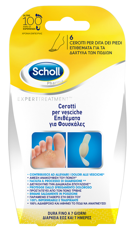 CEROTTO SCHOLL VESCICA DITA PIEDE 6 PEZZI - Farmacia-flash.it