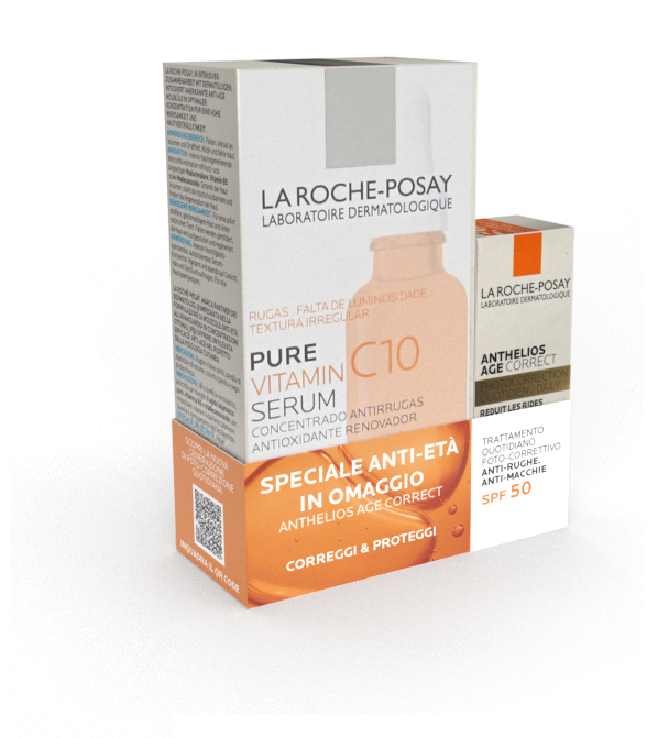 VITC10 SERUM 30 ML + ANTHELIOS AGE CORRECT SPF50 3 ML OMAGGIO - Farmacia-flash.it