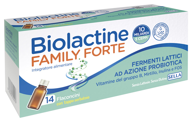 BIOLACTINE FAMILY FORTE 10 MILIARDI 14 FLACONCINI DA 9 ML - Farmacia-flash.it