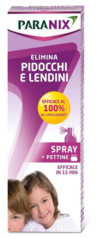 TRATTAMENTO PIDOCCHI E LENDINI PARANIX SPRAY 100 ML + PETTINE - Farmacia-flash.it