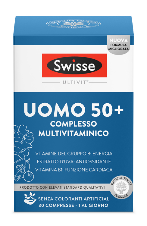 SWISSE MULTIVITAMINICO UOMO 50+ 30 COMPRESSE - Farmacia-flash.it