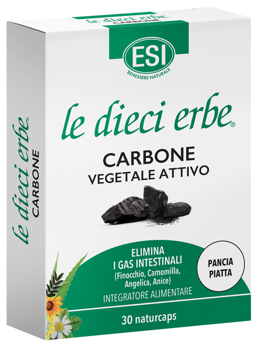 ESI LE DIECI ERBE CARBONE VEGETALE ATTIVO 30 NATURCAPS - Farmacia-flash.it