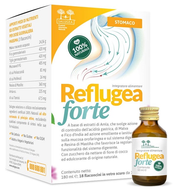 SALUGEA REFLUGEA FORTE 18 FLACONCINI DA 10 ML - Farmacia-flash.it