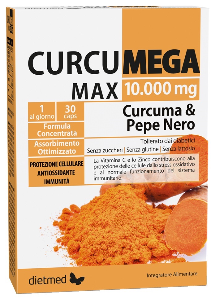 CURCUMEGA MAX 10000MG 30 CAPSULE - Farmacia-flash.it