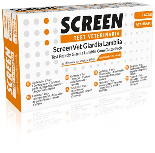 SCREENVET TEST RAPIDO GIARDIA LAMBLIA FECI CANE E GATTO - Farmacia-flash.it