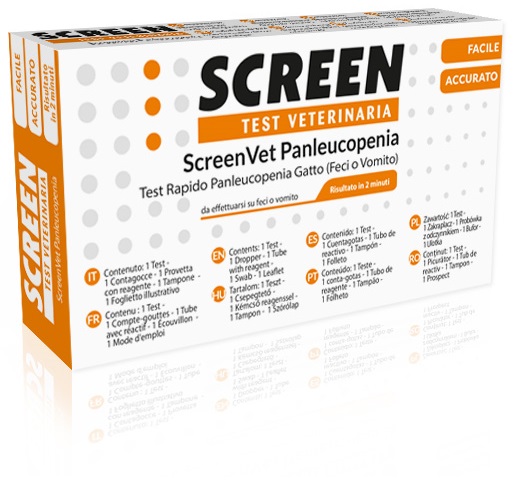 SCREENVET TEST RAPIDO PANLEUCOPENIA FECI/VOMITO GATTO - Farmacia-flash.it