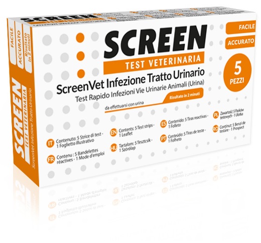 SCREENVET TEST RAPIDO INFEZIONE TRATTO URINARIO CANE E GATTO - Farmacia-flash.it