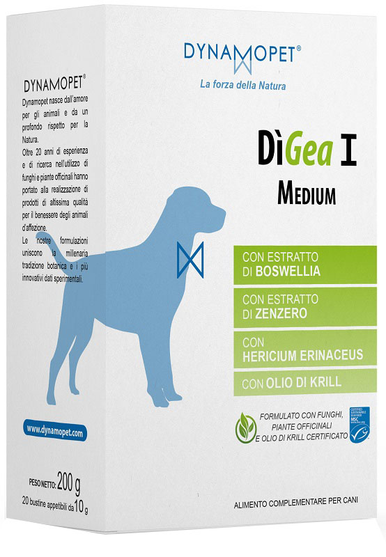 DIGEA I MEDIUM PER CANI 20 BUSTINE DA 10 G - Farmacia-flash.it