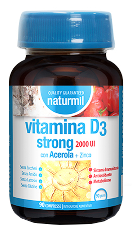 NATURMIL VITAMINA D3 STRONG 2000 UI 90 COMPRESSE - Farmacia-flash.it