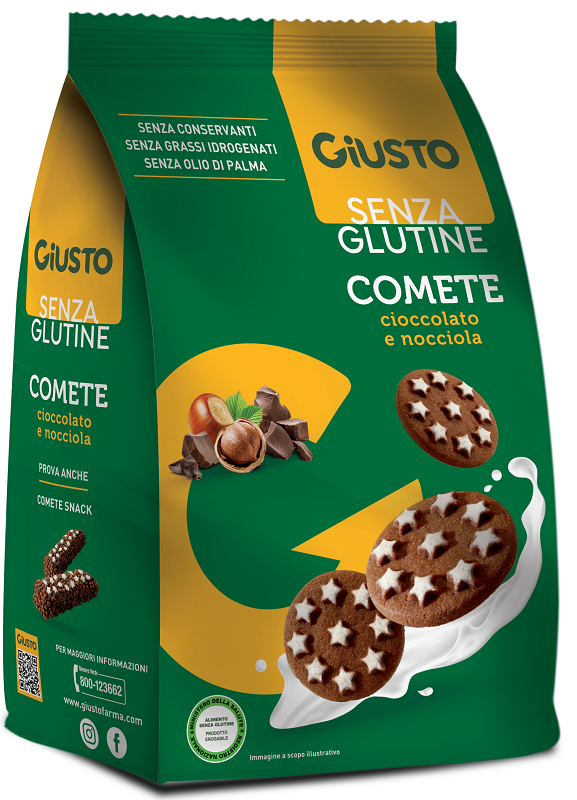 GIUSTO SENZA GLUTINE COMETE BISCOTTI 200 G - Farmacia-flash.it