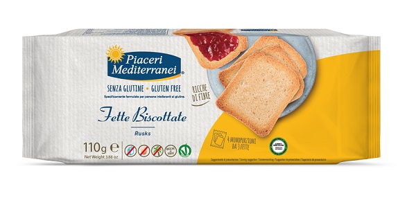 PIACERI MEDITERRANEI FETTE BISCOTTATE 110 G - Farmacia-flash.it
