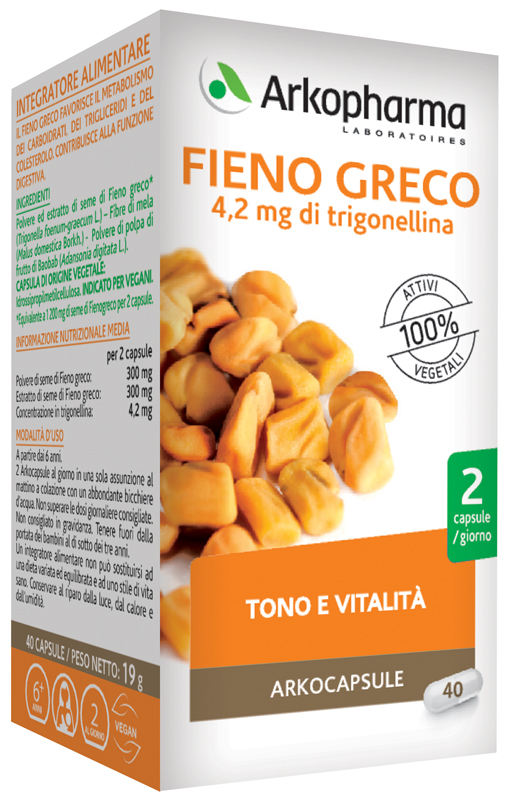 ARKOCAPSULE FIENO GRECO 40 CAPSULE - Farmacia-flash.it