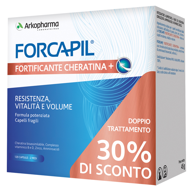 FORCAPIL FORTIFICANTE CHERATINA+ PROMO 120 CAPSULE PREZZO SPECIALE - Farmacia-flash.it