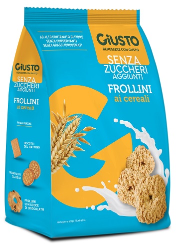 GIUSTO SENZA ZUCCHERO FROLLINI AI CEREALI SENZA ZUCCHERO 350 G - Farmacia-flash.it