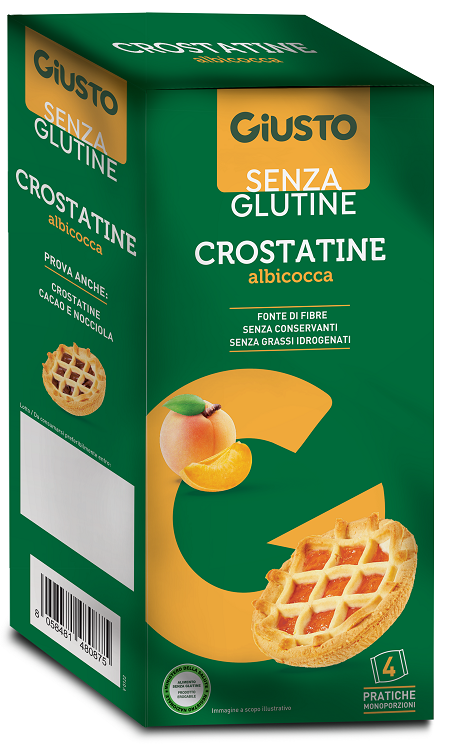 GIUSTO SENZA GLUTINE CROSTATINA ALBICOCCA 4 PEZZI DA 45 G - Farmacia-flash.it