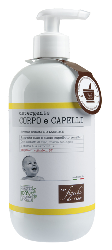 FIOCCHI DI RISO DETERGENTE CORPO/CAPELLI CAMOMILLA 400 ML - Farmacia-flash.it
