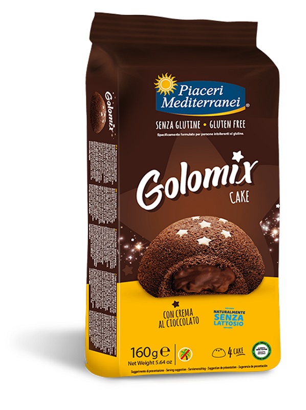 PIACERI MEDITERRANEI GOLOMIX CAKE 4 PEZZI DA 40 G - Farmacia-flash.it