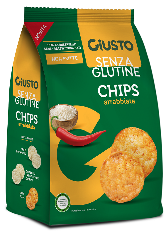 GIUSTO SENZA GLUTINE CHIPS ARRABBIATA 40 G - Farmacia-flash.it