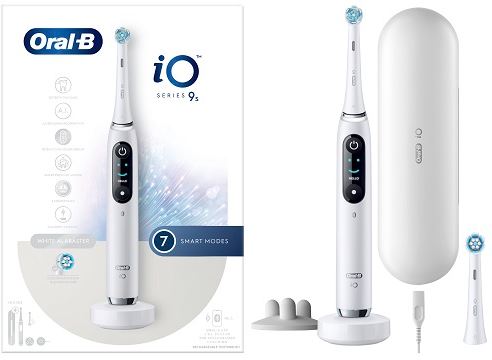 ORAL-B IO 9 WHITE SPAZZOLINO ELETTRICO + 2 REFILL TESTINE CON CUSTODIA DA VIAGGIO - Farmacia-flash.it