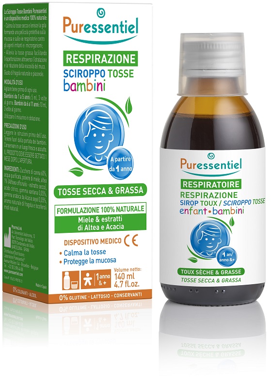 PURESSENTIEL SCIROPPO TOSSE BAMBINI 140 ML - Farmacia-flash.it