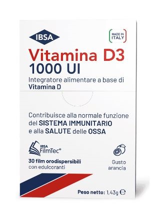 VITAMINA D3 IBSA 1000UI 30 FILM ORODISPERSIBILI - Farmacia-flash.it