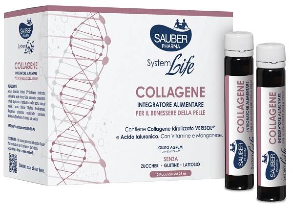 SAUBER SYSTEMLIFE ANTIETA' COLLAGENE 10 FLACONCINI DA 25 ML - Farmacia-flash.it