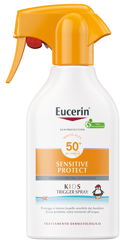EUCERIN SUN KIDS SENSITIVE PROTECT SPF50+ TRIGGER SPRAY 250 ML - Farmacia-flash.it